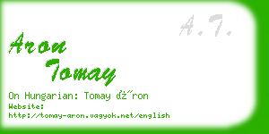 aron tomay business card